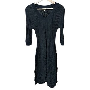 Like New - Alquema 3/4 Sleeve Smash Pocket Dress - Size 2 (L/XL) - Black Dynesty